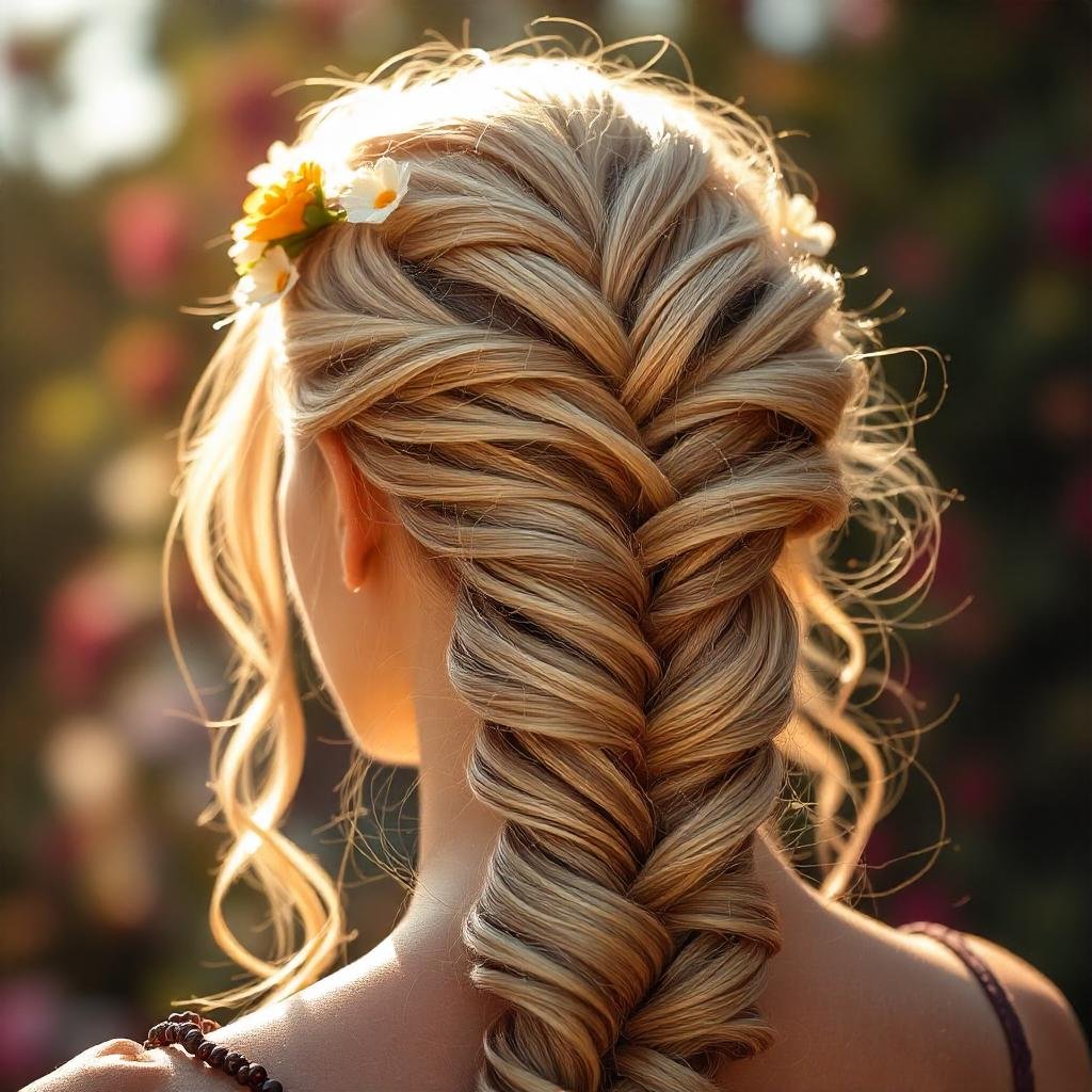 french braid crown