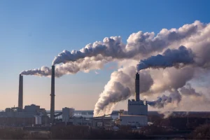 air pollution from burning fossil fuels
